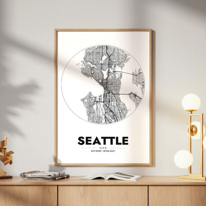 Seattle Spot Map Poster
