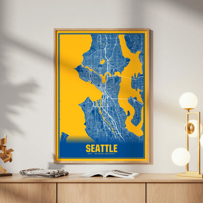 Seattle Blockbuster Map Poster
