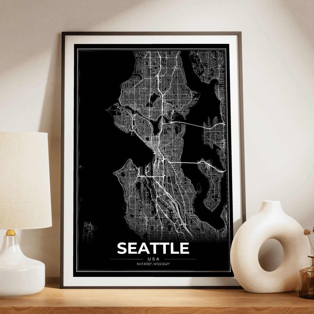 Seattle Modern Map Poster