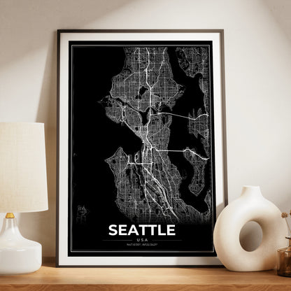 Seattle Modern Map Poster