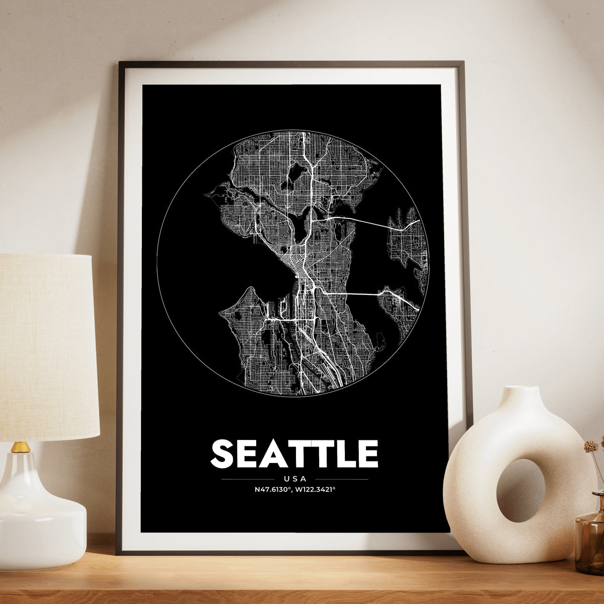 Seattle Spot Map Poster