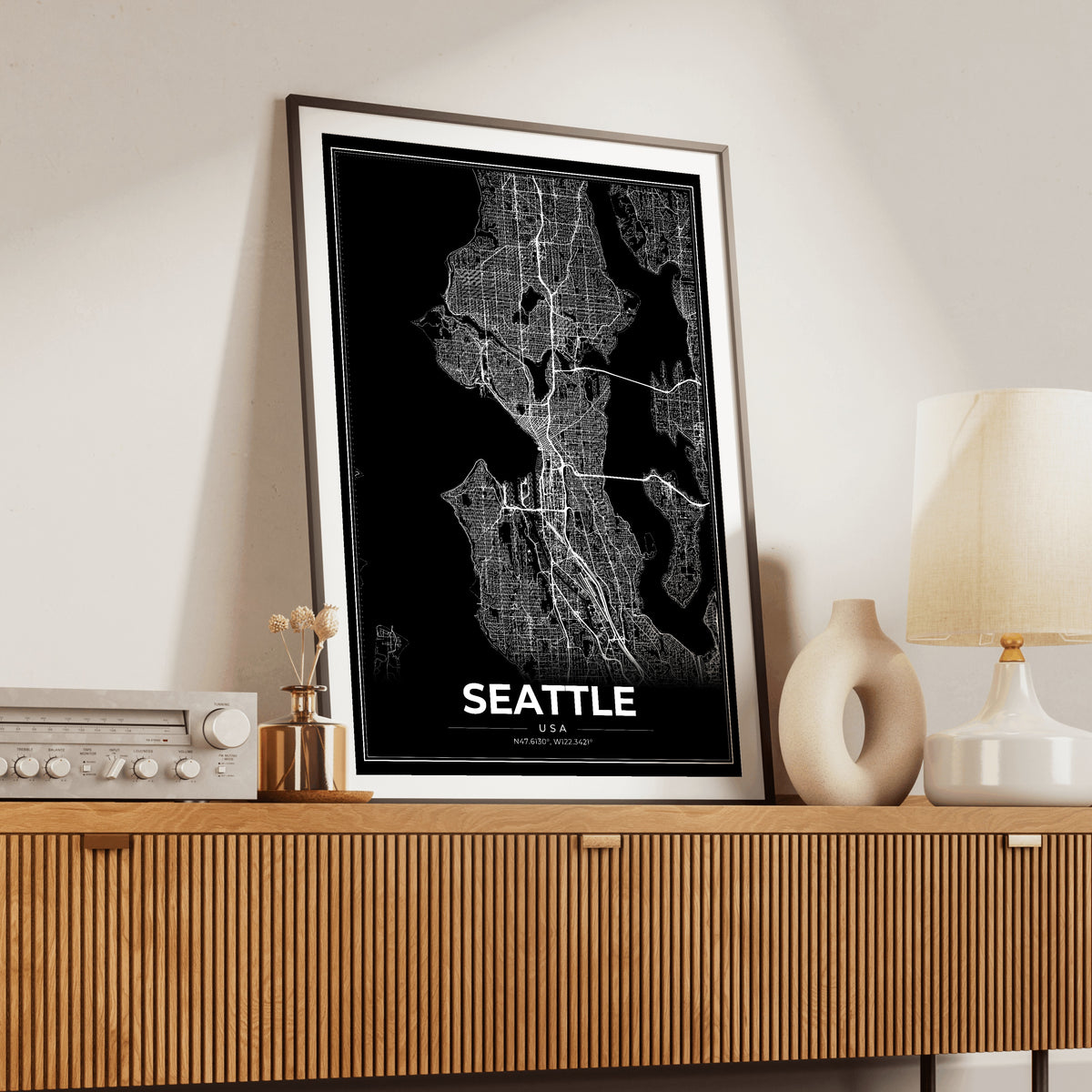 Seattle Modern Map Poster
