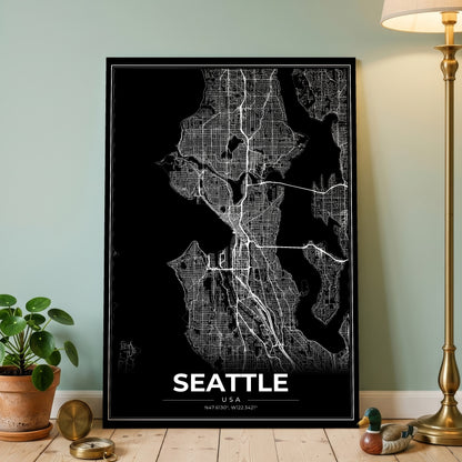 Seattle Modern Map Poster