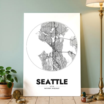 Seattle Spot Map Poster