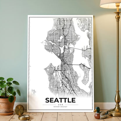 Seattle Modern Map Poster