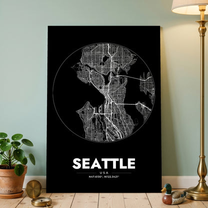 Seattle Spot Map Poster