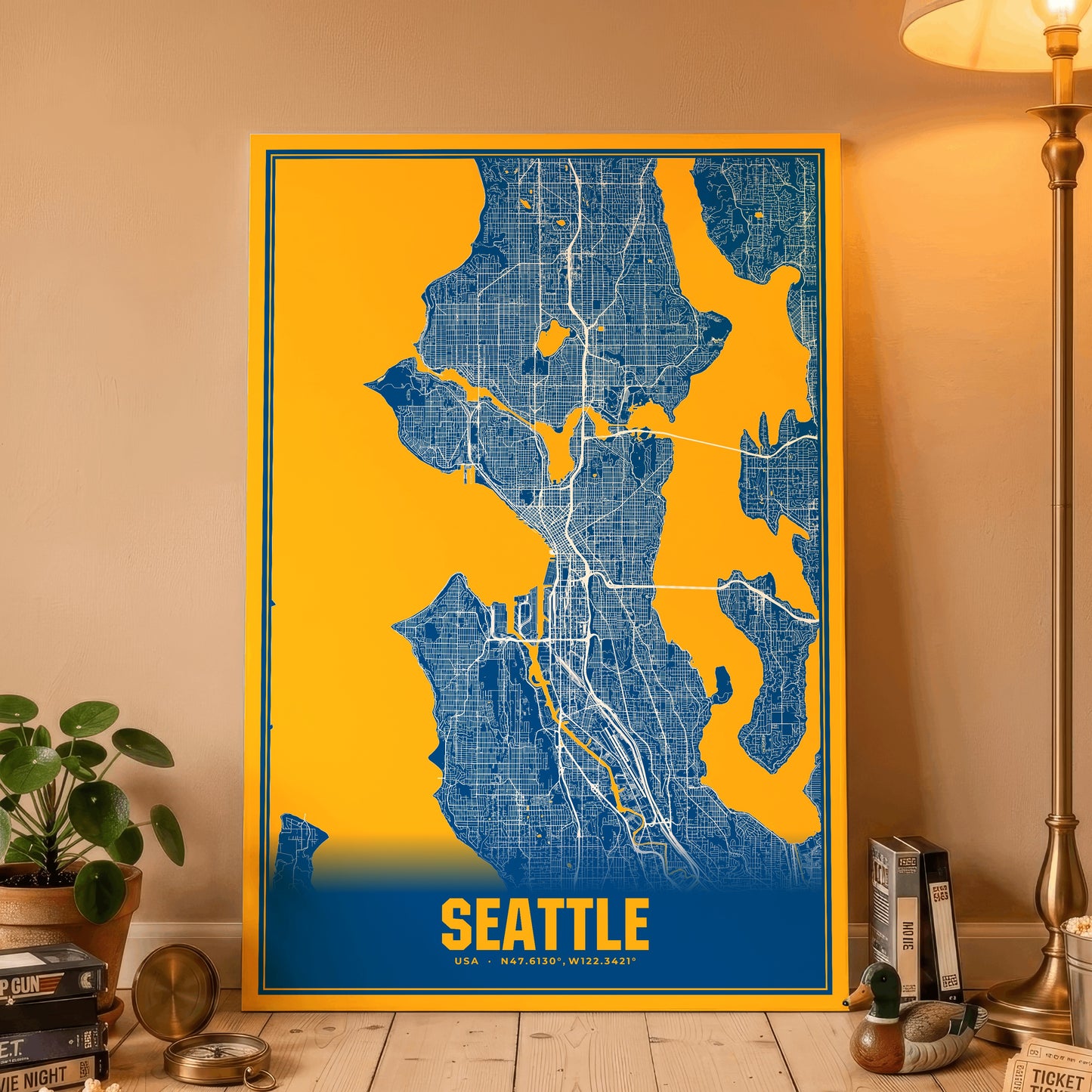 Seattle Blockbuster Map Poster