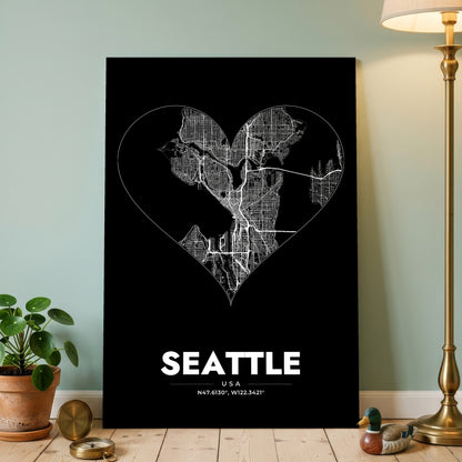Seattle Heart Map Poster
