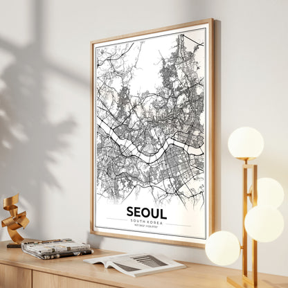 Seoul Modern Map Poster