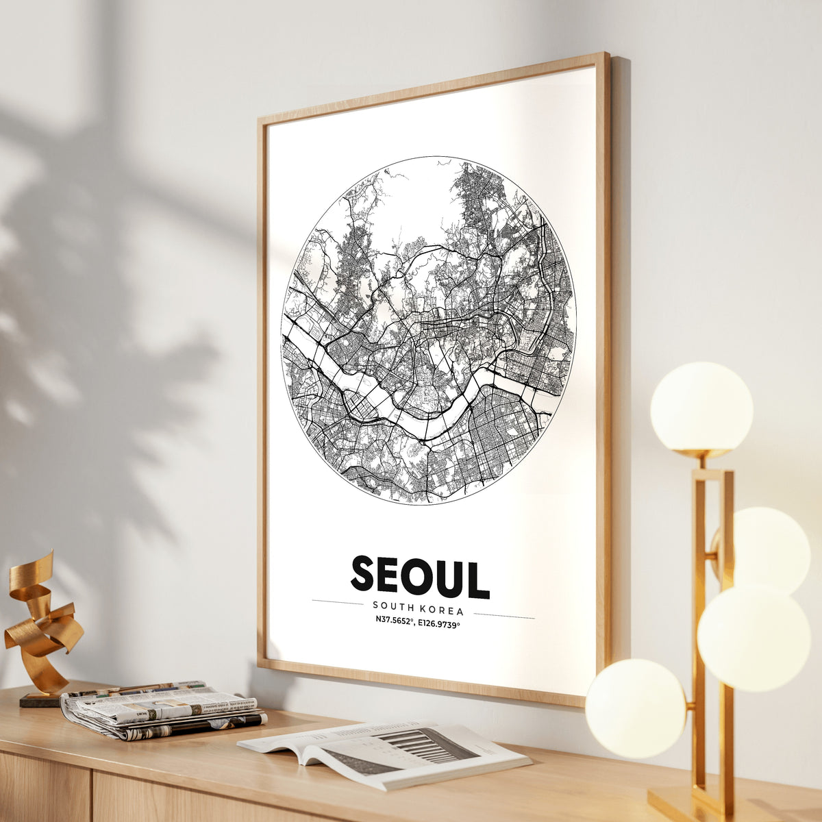 Seoul Spot Map Poster