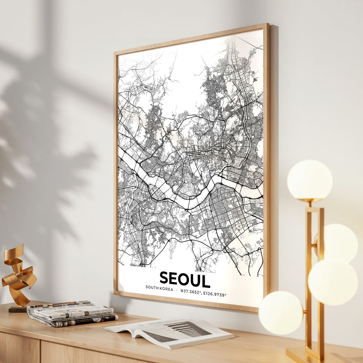 Seoul Elegant Map Poster