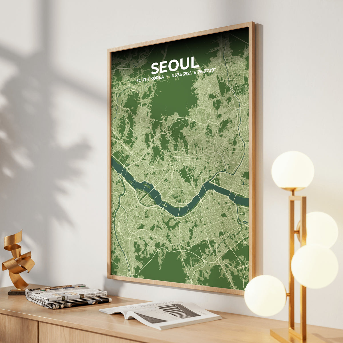 Seoul Clay Map Poster