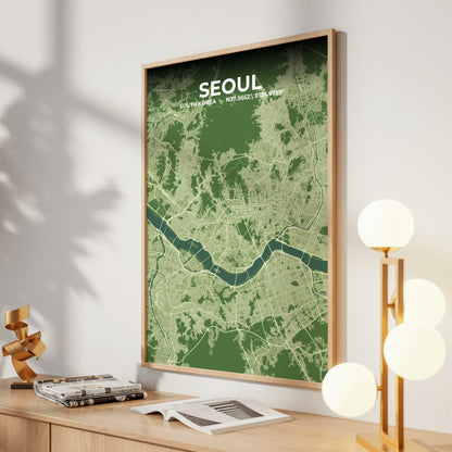 Seoul Clay Map Poster