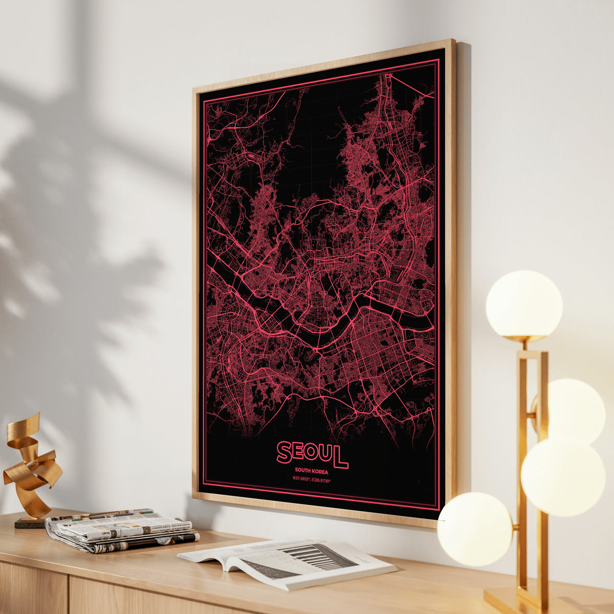 Seoul Phosphor Map Poster - System Alert
