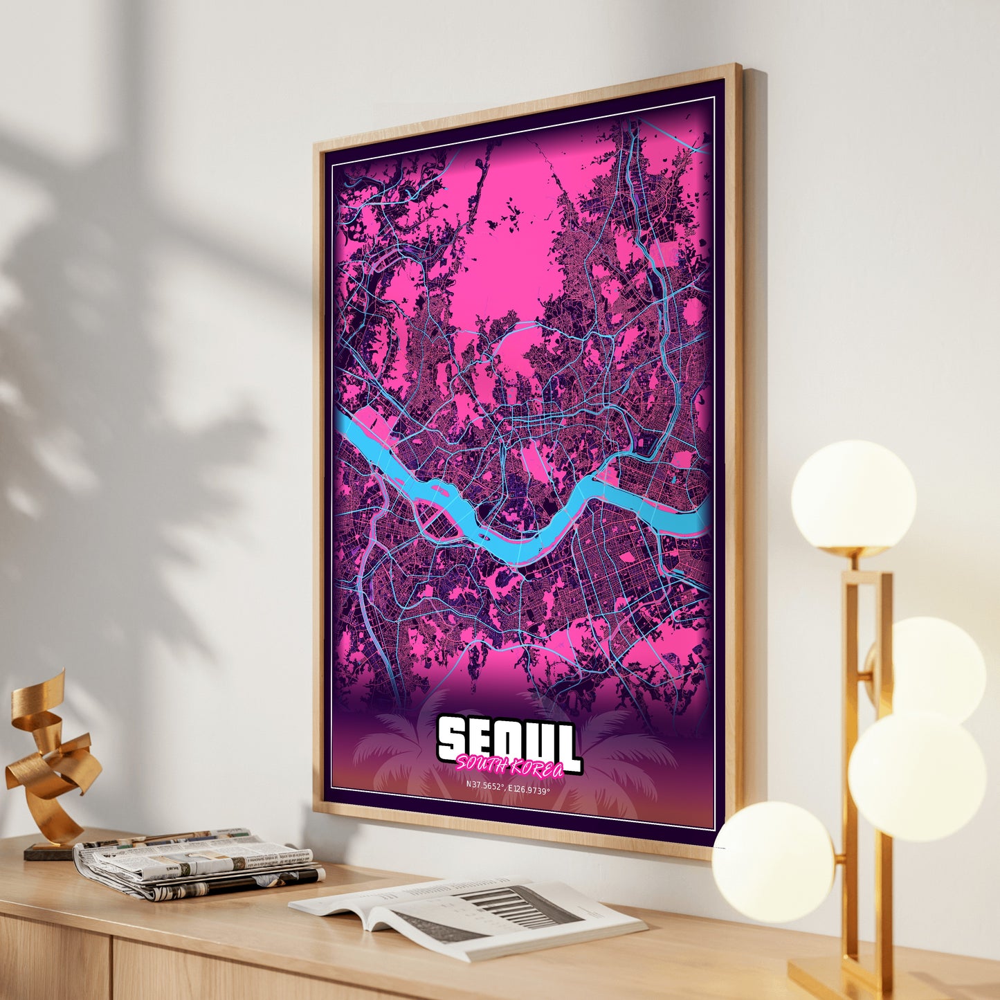 Seoul GTA Map Poster