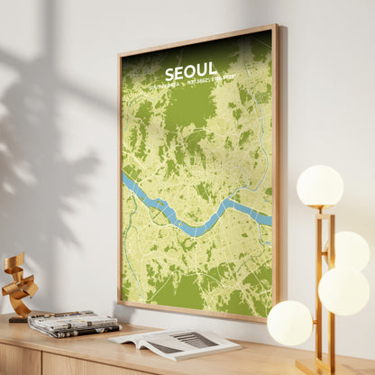 Seoul Fern Map Poster