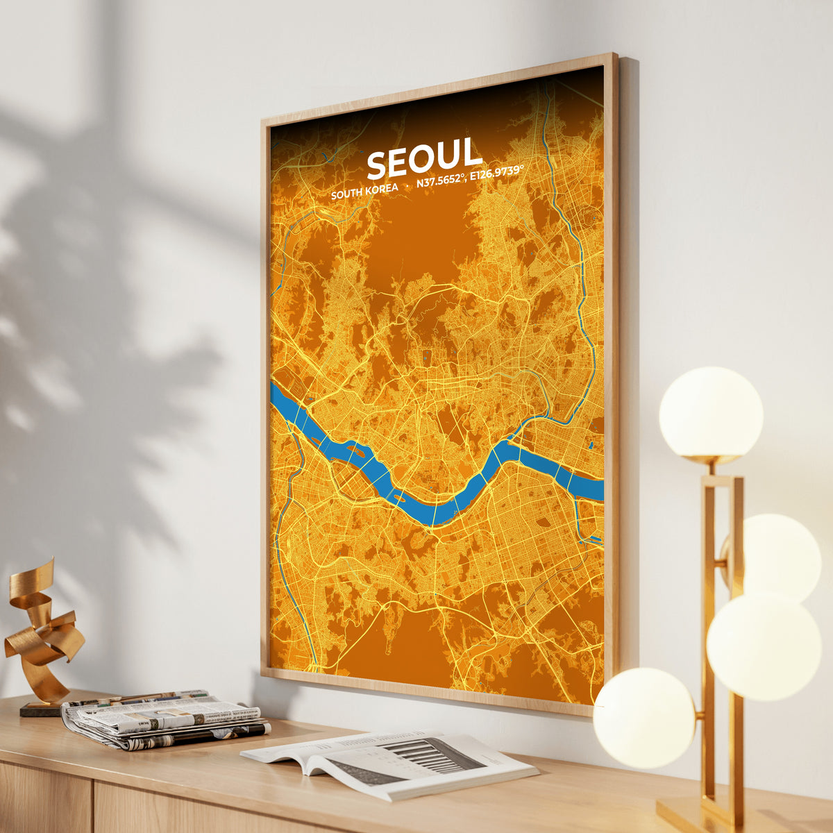 Seoul Scorch Map Poster