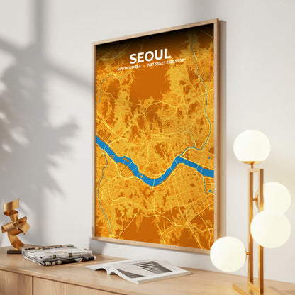 Seoul Scorch Map Poster