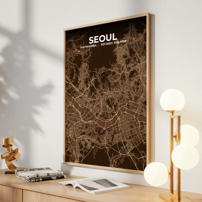 Seoul Plum Map Poster