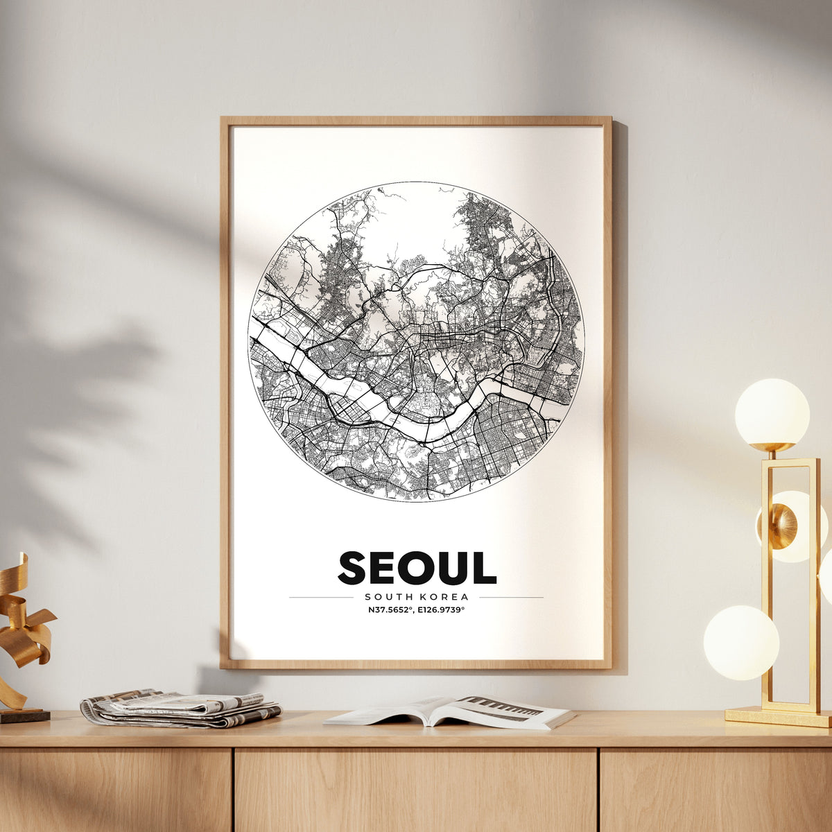 Seoul Spot Map Poster