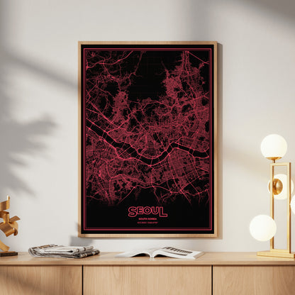 Seoul Phosphor Map Poster - System Alert