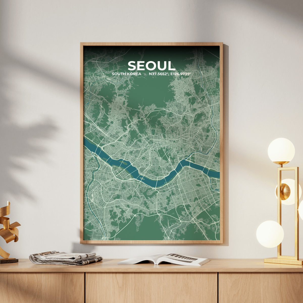 Seoul Mist Map Poster