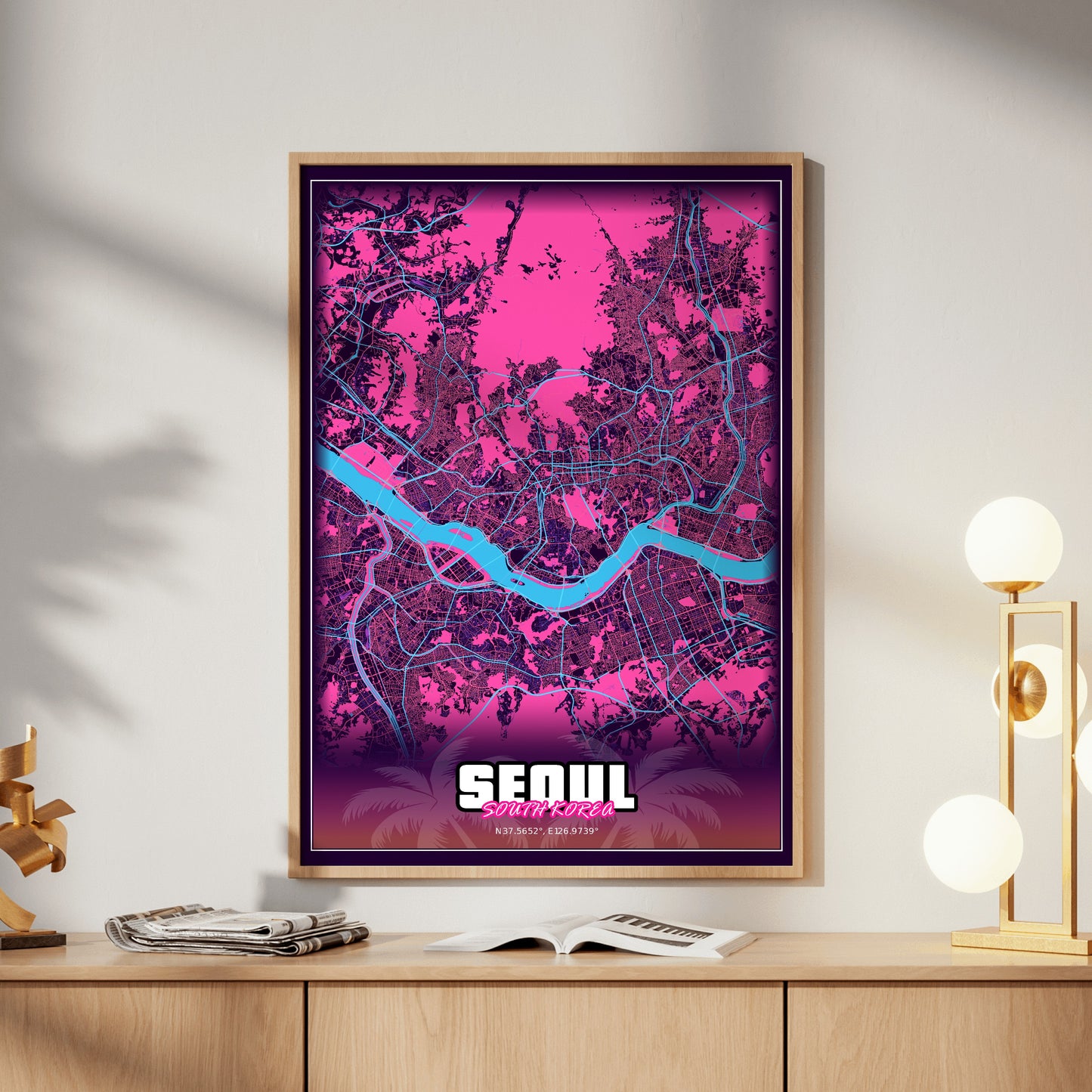 Seoul GTA Map Poster