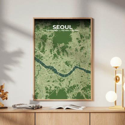 Seoul Clay Map Poster