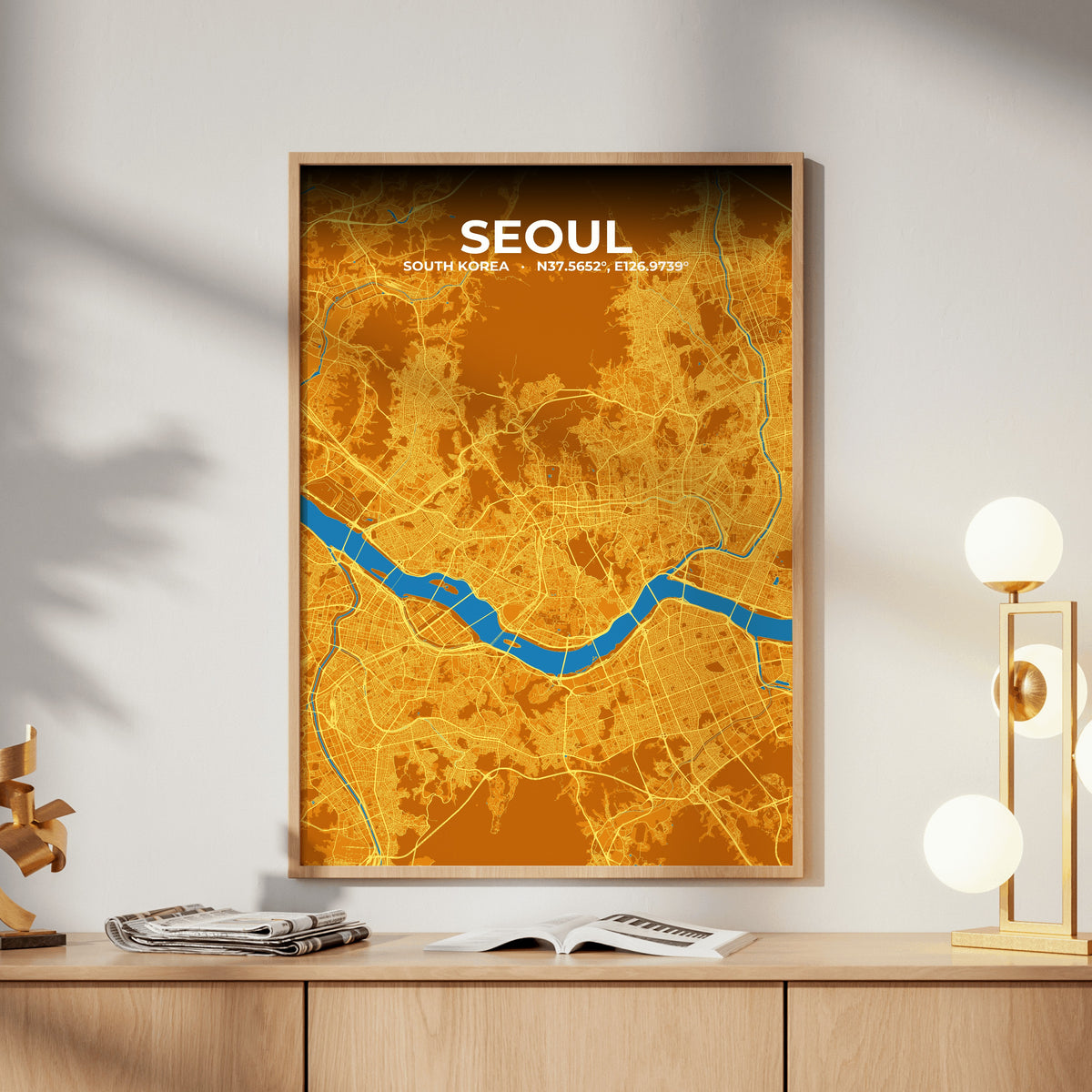 Seoul Scorch Map Poster