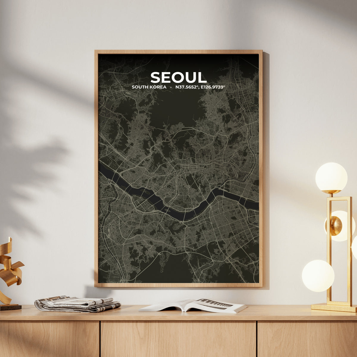 Seoul Sable Map Poster