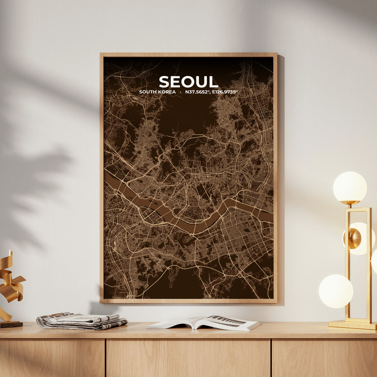 Seoul Plum Map Poster