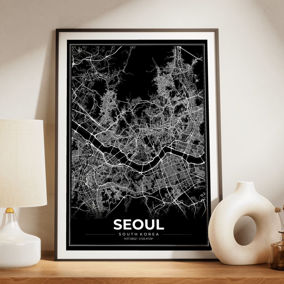 Seoul Modern Map Poster