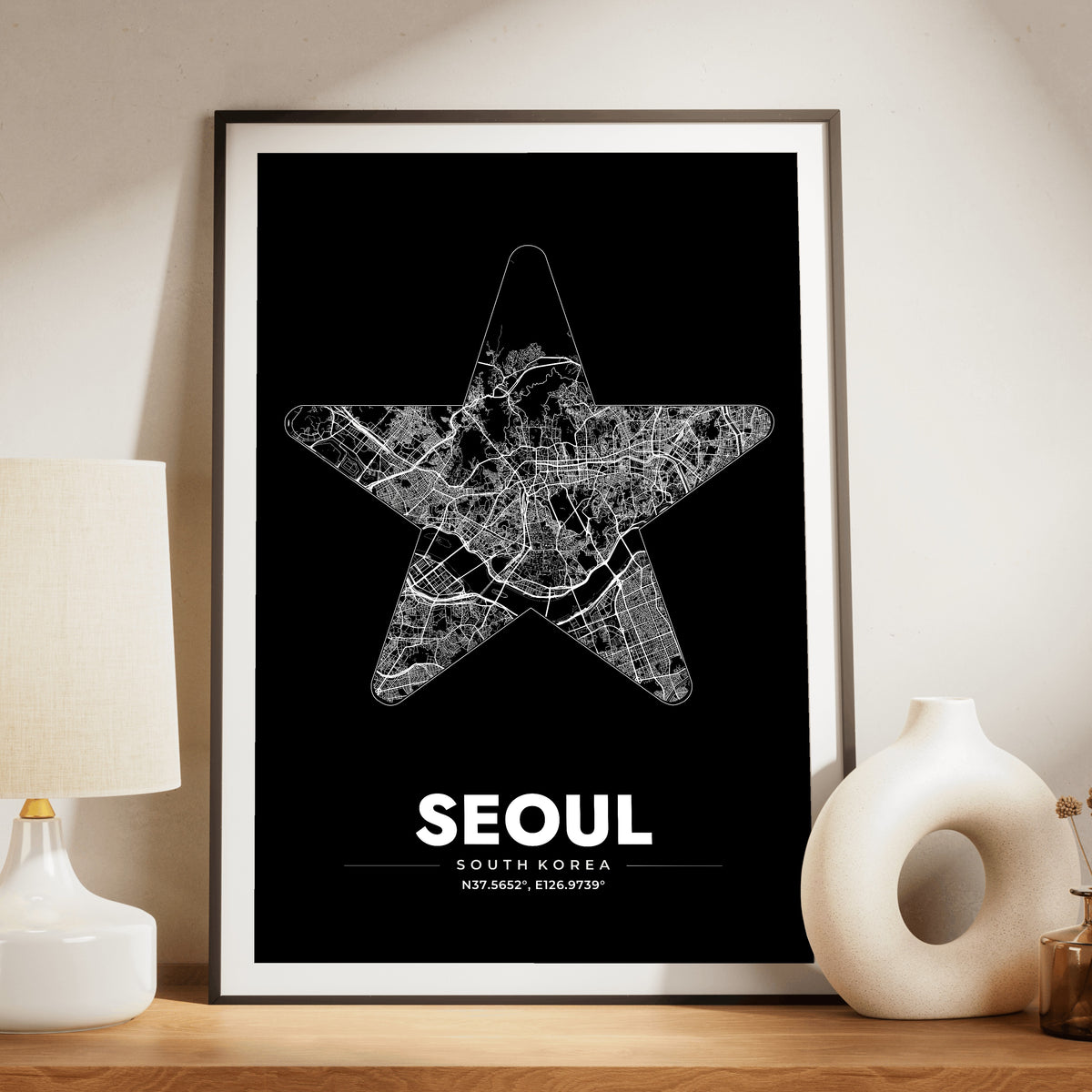 Seoul Star Map Poster