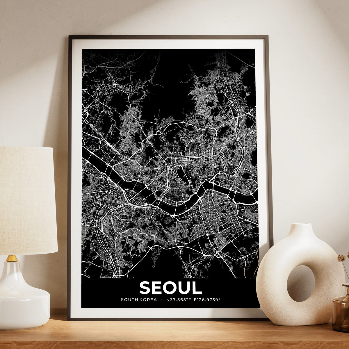 Seoul Elegant Map Poster