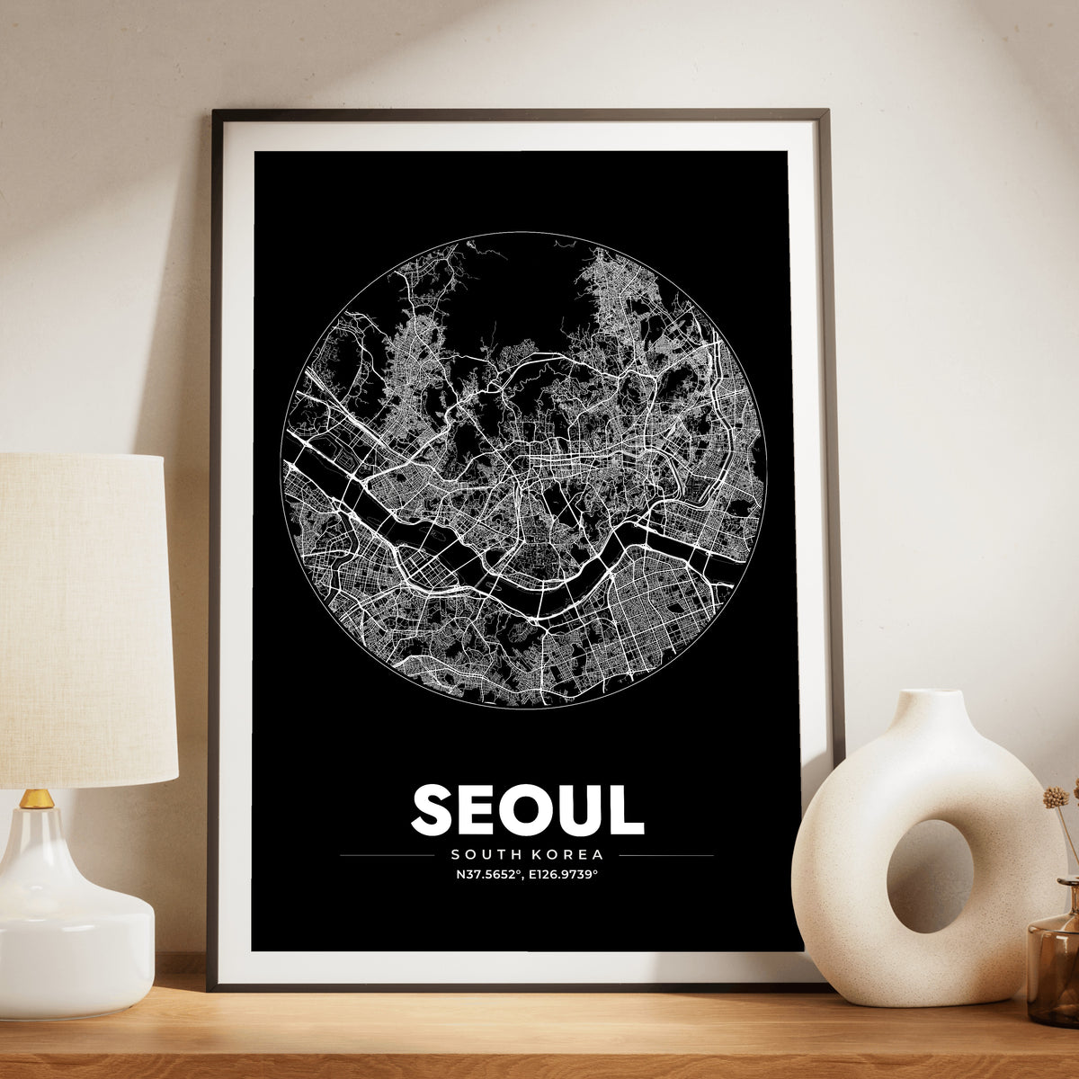 Seoul Spot Map Poster