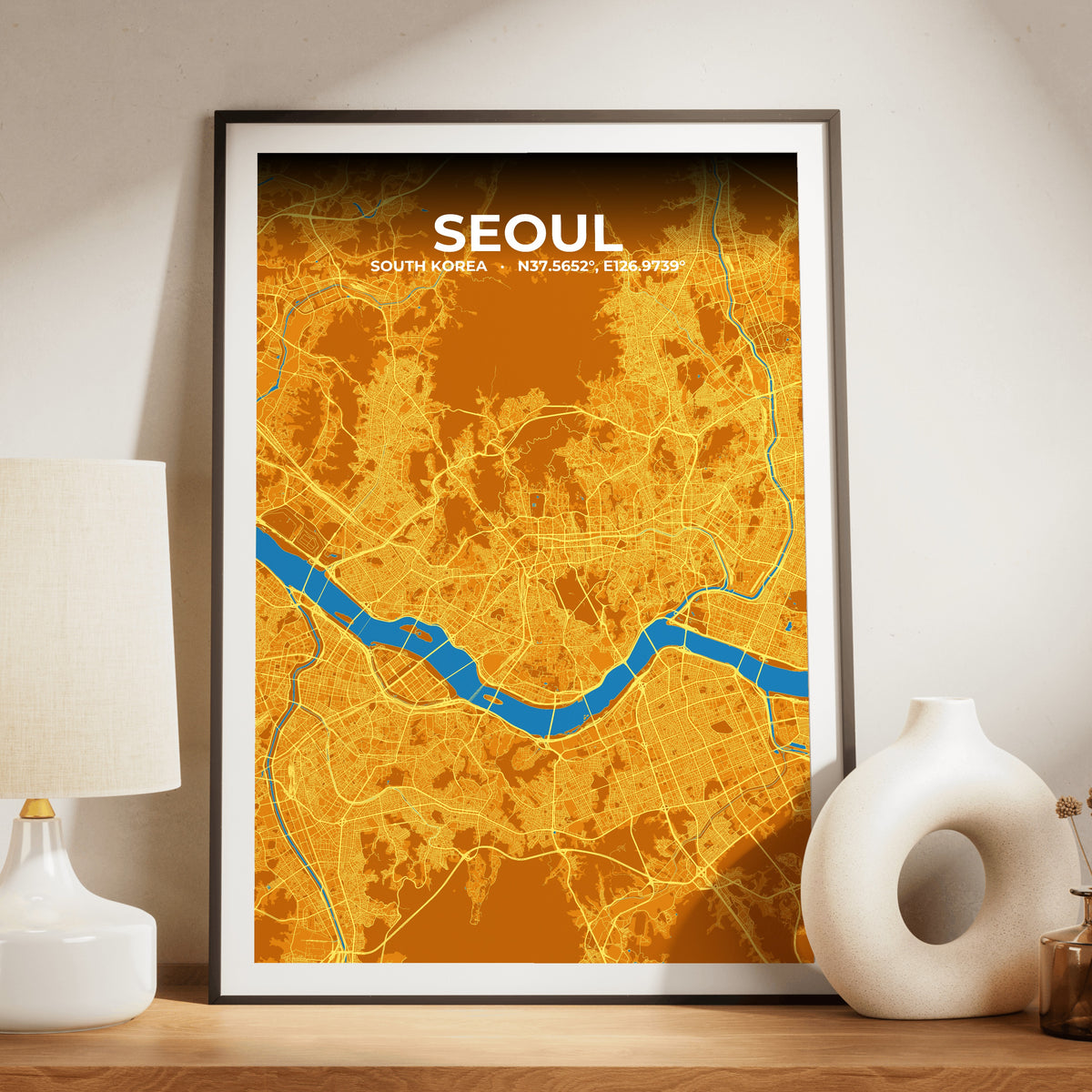 Seoul Scorch Map Poster