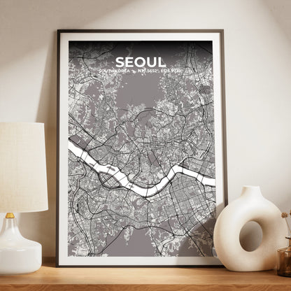 Seoul Ash Map Poster