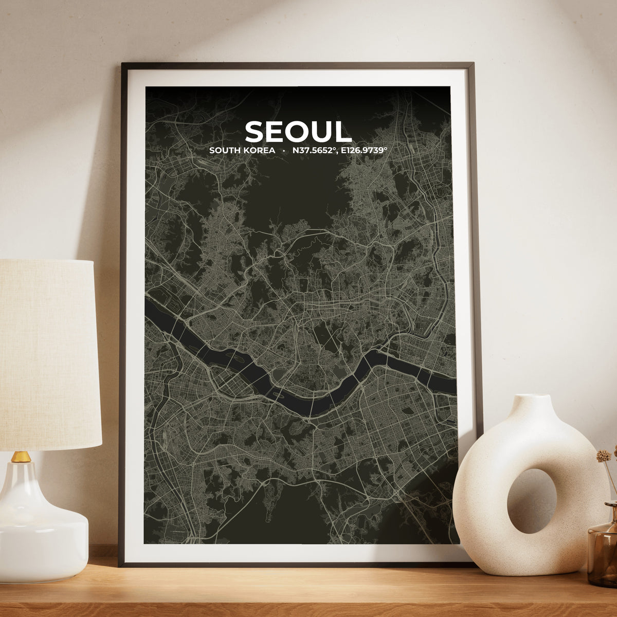 Seoul Sable Map Poster