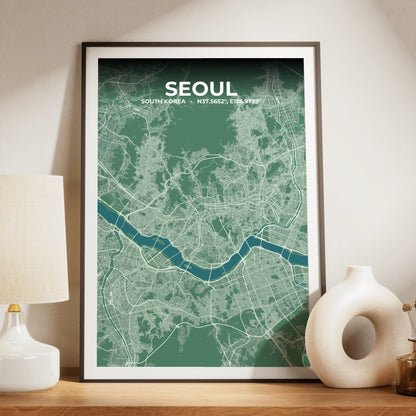Seoul Mist Map Poster