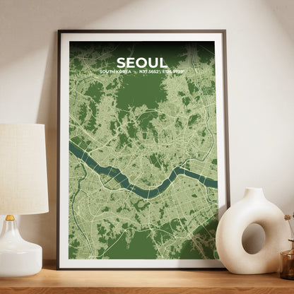Seoul Clay Map Poster
