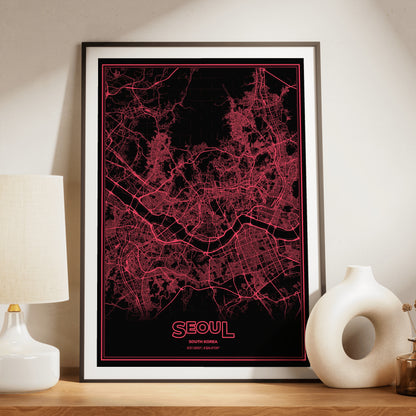 Seoul Phosphor Map Poster - System Alert