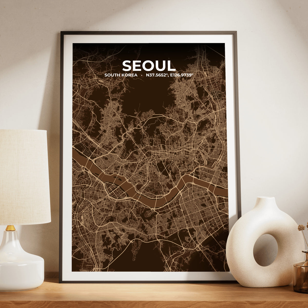 Seoul Plum Map Poster