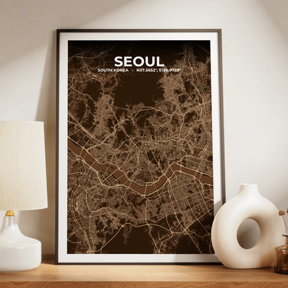 Seoul Plum Map Poster