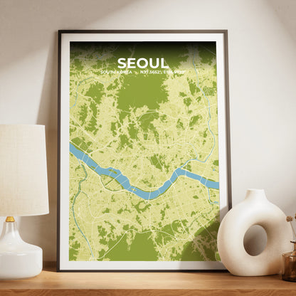 Seoul Fern Map Poster