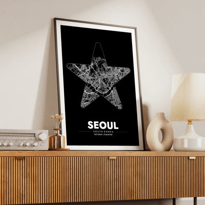 Seoul Star Map Poster
