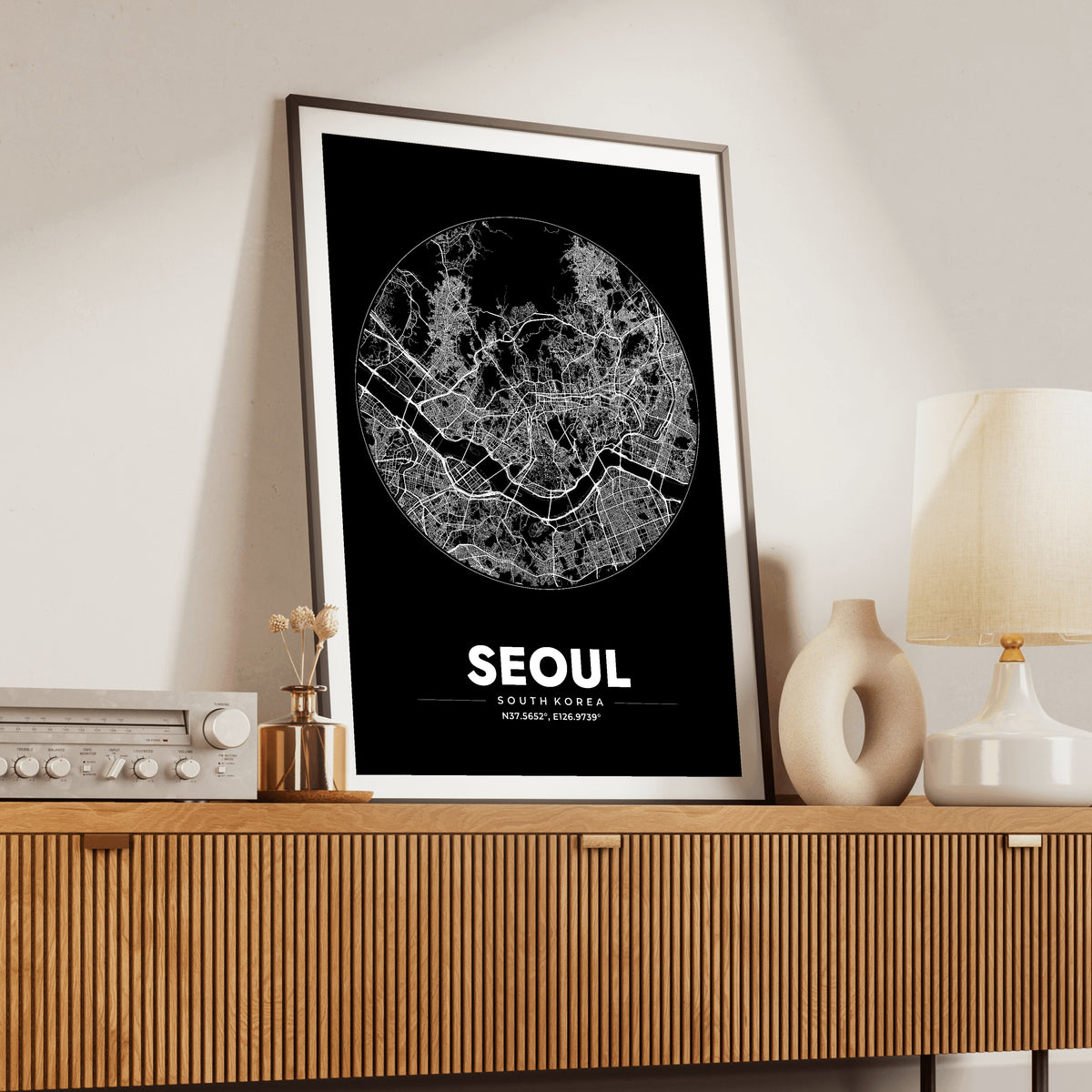 Seoul Spot Map Poster