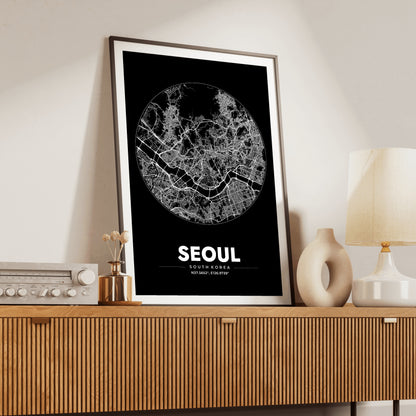Seoul Spot Map Poster