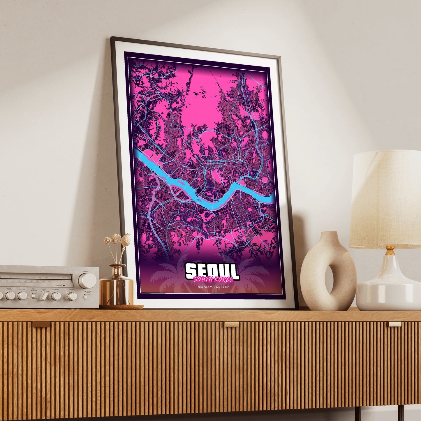 Seoul GTA Map Poster