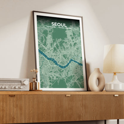 Seoul Mist Map Poster