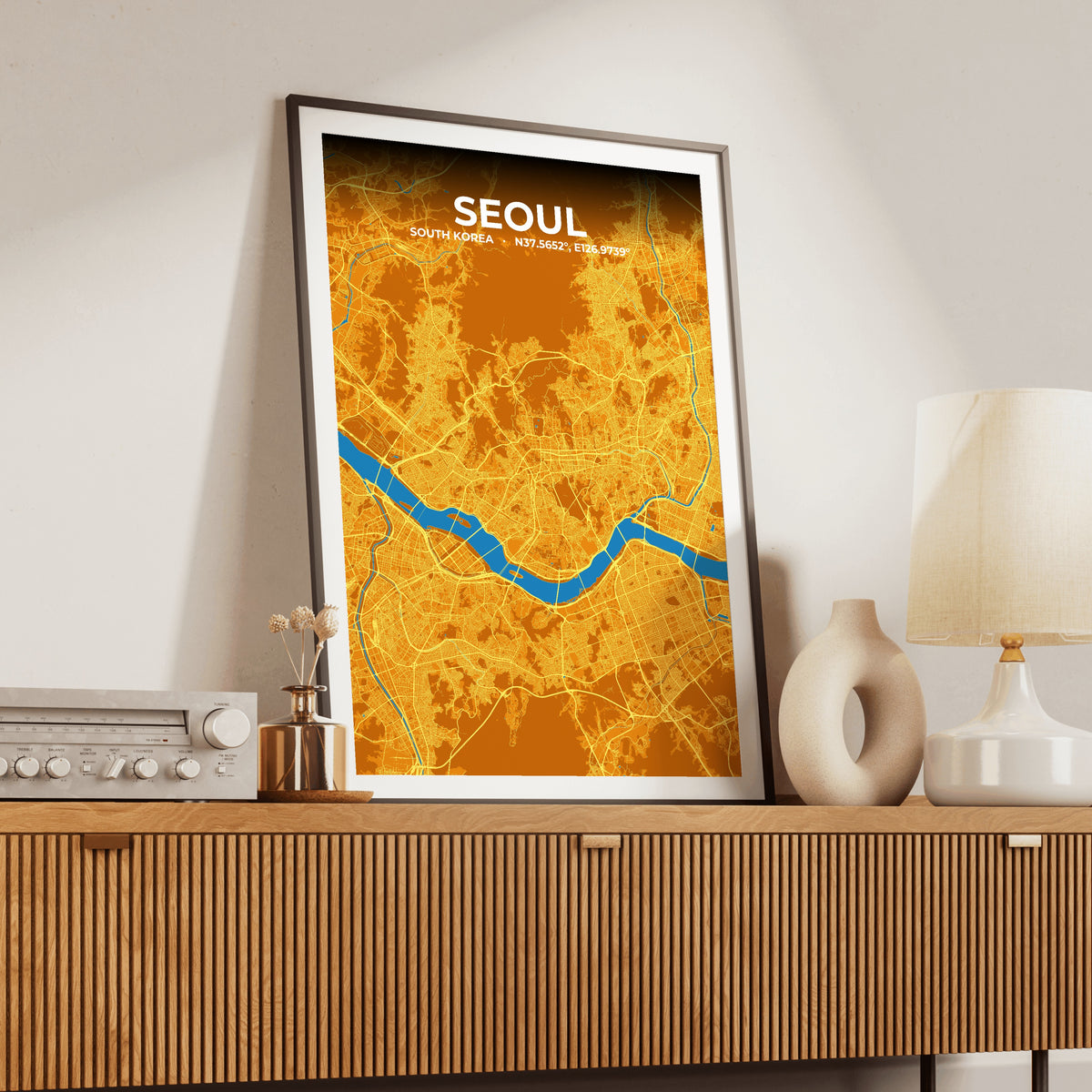 Seoul Scorch Map Poster